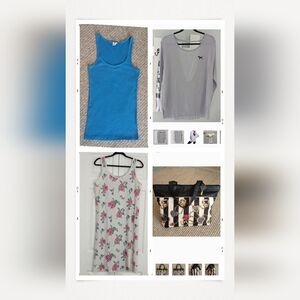 PINK Victoria's Secret X4 Piece Bundle Size M Tank, Top, Nightie & Tote